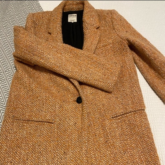 Zara Traffalic Burnt Orange Pea Coat - Picture 4 of 5